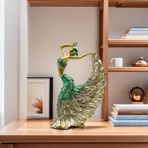 XINDAM Elegant Peacock Art Figurine Dancer Statue Decorative Home & Office Figurines Home Office Display Craft Living Room Decor Ornaments for Tabletop - Image 7