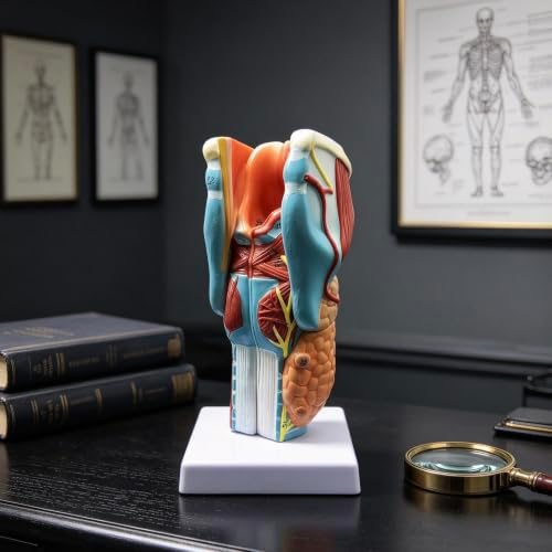 2X Enlarged Human Throat Model, Anatomically Accurate Throat Model Human Throat Anatomy for Science Classroom Study Display Teaching Medical Model - Image 4
