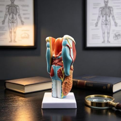 2X Enlarged Human Throat Model, Anatomically Accurate Throat Model Human Throat Anatomy for Science Classroom Study Display Teaching Medical Model - Image 3