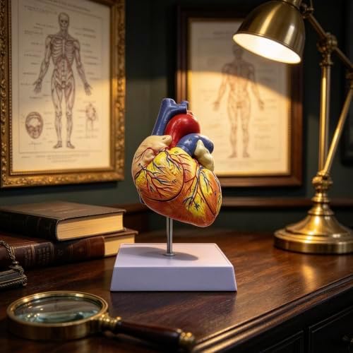 XINDAM 2X Enlarged Human Heart Anatomical Model,Anatomically Accurate Heart Model Human Skeleton Anatomy for Science Classroom Study Display Teaching Medical Model - Image 3