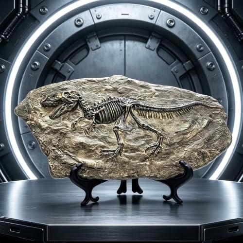 XINDAM Resin Tyrannosaurus Rex Dinosaur Fossil Statue Model Simulated Skeleton Home Office Display Decorative Craft Box Decoration (Style 5) - Image 7