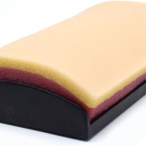 Training Suture Pad Skin Model Practice with Curved Base, Anti-Slip Rubber Stoppers, 3 Layers, Reusable for Student Nurse,Reusable and Durable (7" X 4.3" X 1")