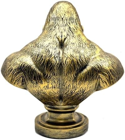 XINDAM 13 Inch Strong Gorilla Figurine Orangutan Animal Statue Decorative Home & Office Figurines Home Office Display Craft Living Room Decor Ornaments for Tabletop Bronze - Image 4