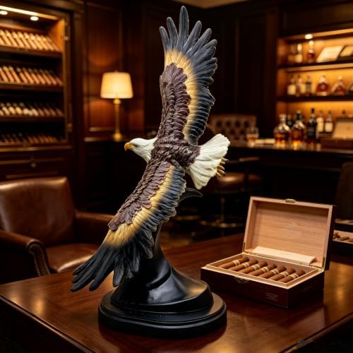 XINDAM Large Eagle Statue Eagles Figurine Decorative Home & Office Resin Figurines Home Office Display Craft Living Room Decor Ornaments for Tabletop 19 INCH - Image 4