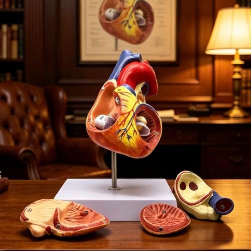 XINDAM 2X Enlarged Human Heart Anatomical Model,Anatomically Accurate Heart Model Human Skeleton Anatomy for Science Classroom Study Display Teaching Medical Model - Image 2