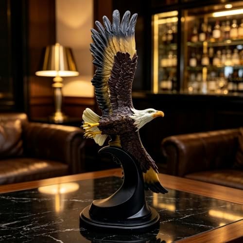 XINDAM Large Eagle Statue Eagles Figurine Decorative Home & Office Resin Figurines Home Office Display Craft Living Room Decor Ornaments for Tabletop 19 INCH - Image 5