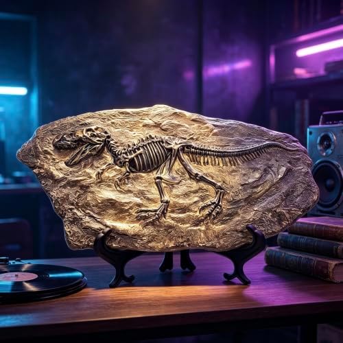 XINDAM Resin Tyrannosaurus Rex Dinosaur Fossil Statue Model Simulated Skeleton Home Office Display Decorative Craft Box Decoration (Style 5) - Image 2