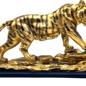 XINDAM Bronze Large Tiger Statue Resin Frgurines Decorative Home & Office Figurines Home Office Display Craft Living Room Decor Ornaments for Tabletop